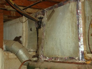 Sheets of metal switched with ASBESTOS!